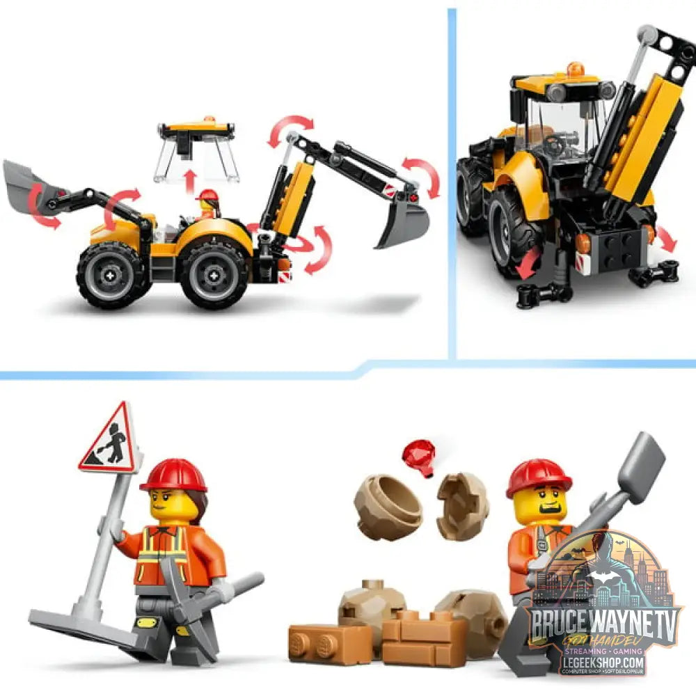 LEGO 60480 City Gelber Baggerlader, jeu de construction - LEGO - vue 4