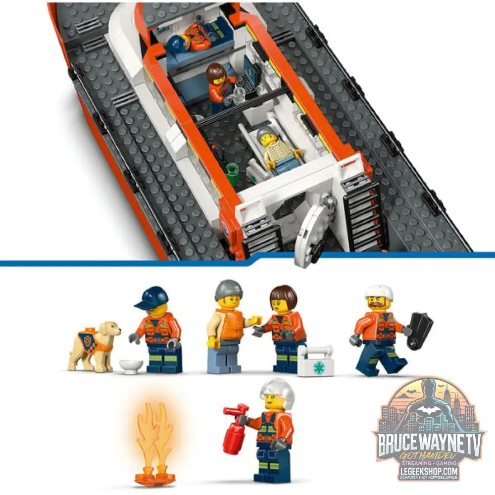 LEGO 60504 City Rettungsboot der Küstenwache avec Hubschrauber, jeu de construction - LEGO - vue 5