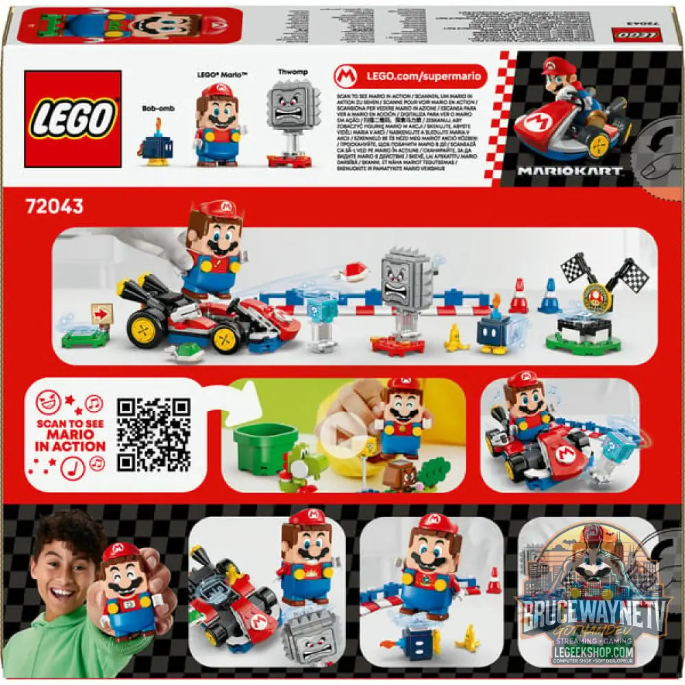 LEGO 72043 Super Mario - Mario Kart: Interaktiver LEGO Mario & Standard-Kart, jeu de construction - LEGO - vue 7