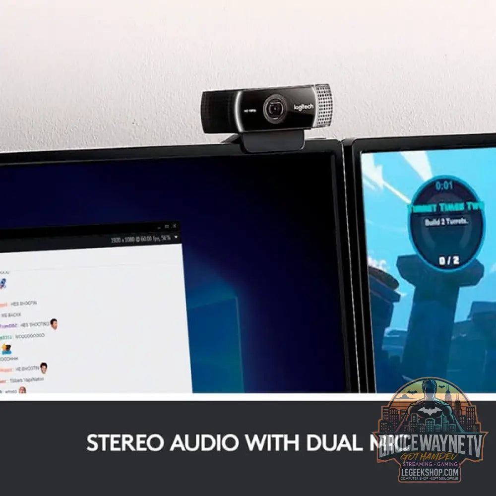 Logitech C922 Pro Stream, webcam - Logitech - vue 5