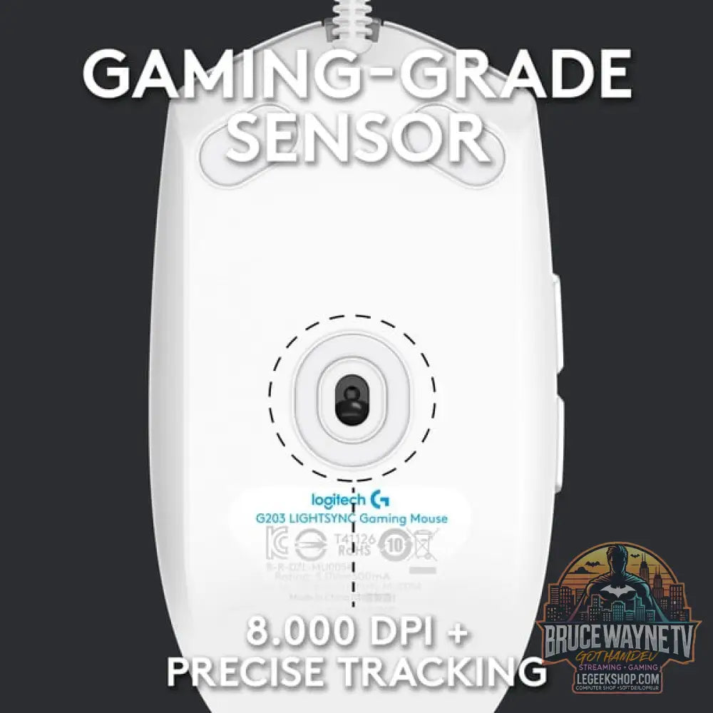Logitech G203 LIGHTSYNC, souris gaming - vue 3