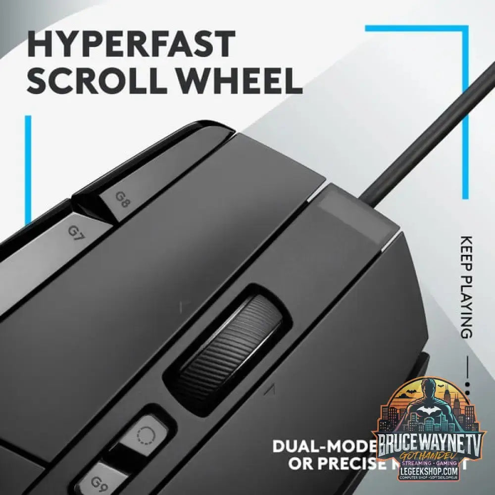 Logitech G502 X, souris gaming - vue 3