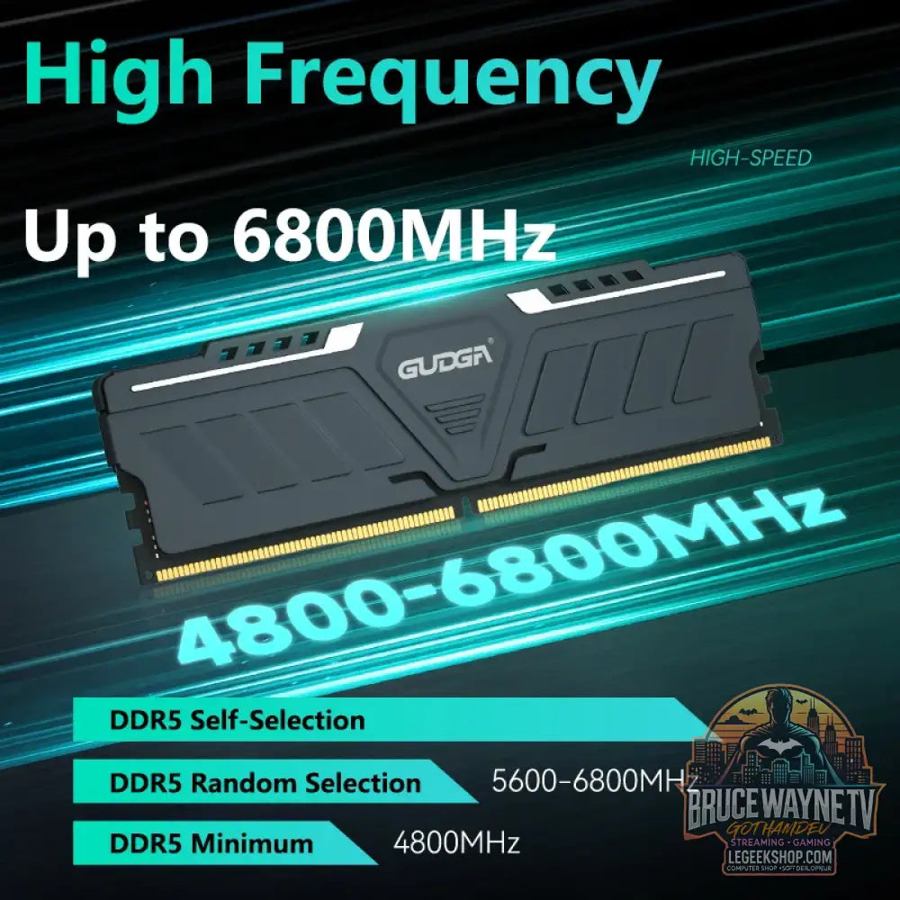 Mémoire RAM DDR5 GUDGA 8GB 16GB 32GB 4800-6800MHz Gaming Desktop XMP 3.0 - Mémoire RAM