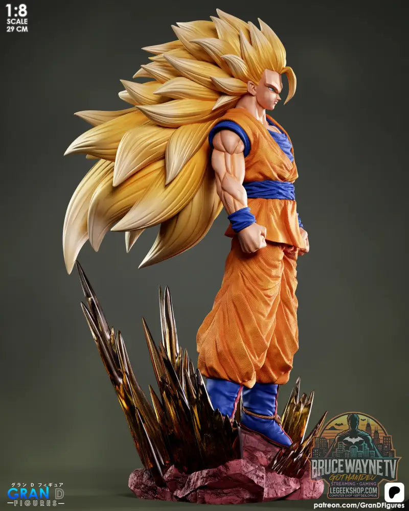 Modèle 3D Goku SSJ3 Fichier STL Impression 3D Dragon Ball - Modèle 3D STL