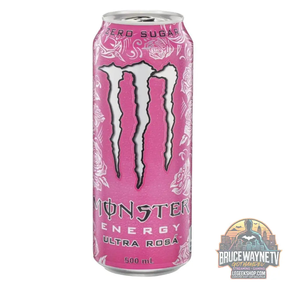 Monster Ultra Rosà Zero Sucre boisson énergisante au goût de fruits de 500ml (Pack de 12) - Snacks & boissons importés