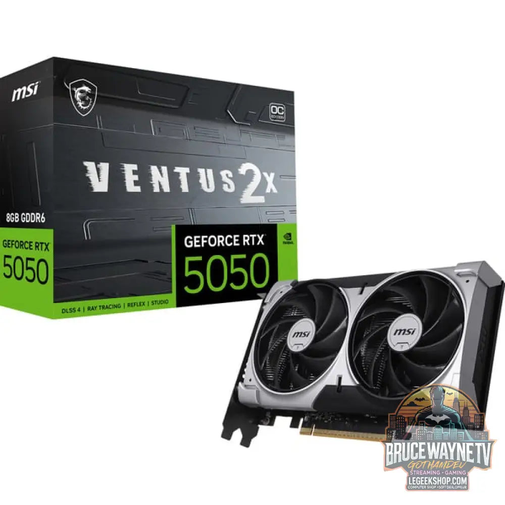 MSI GeForce RTX 5050 8G VENTUS 2X OC, carte graphique DLSS 4, 3x DisplayPort, 1x HDMI 2.1 - MSI