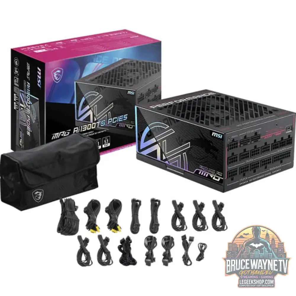 MSI MPG Ai1300TS PCIE5, alimentation PC - MSI - vue 5