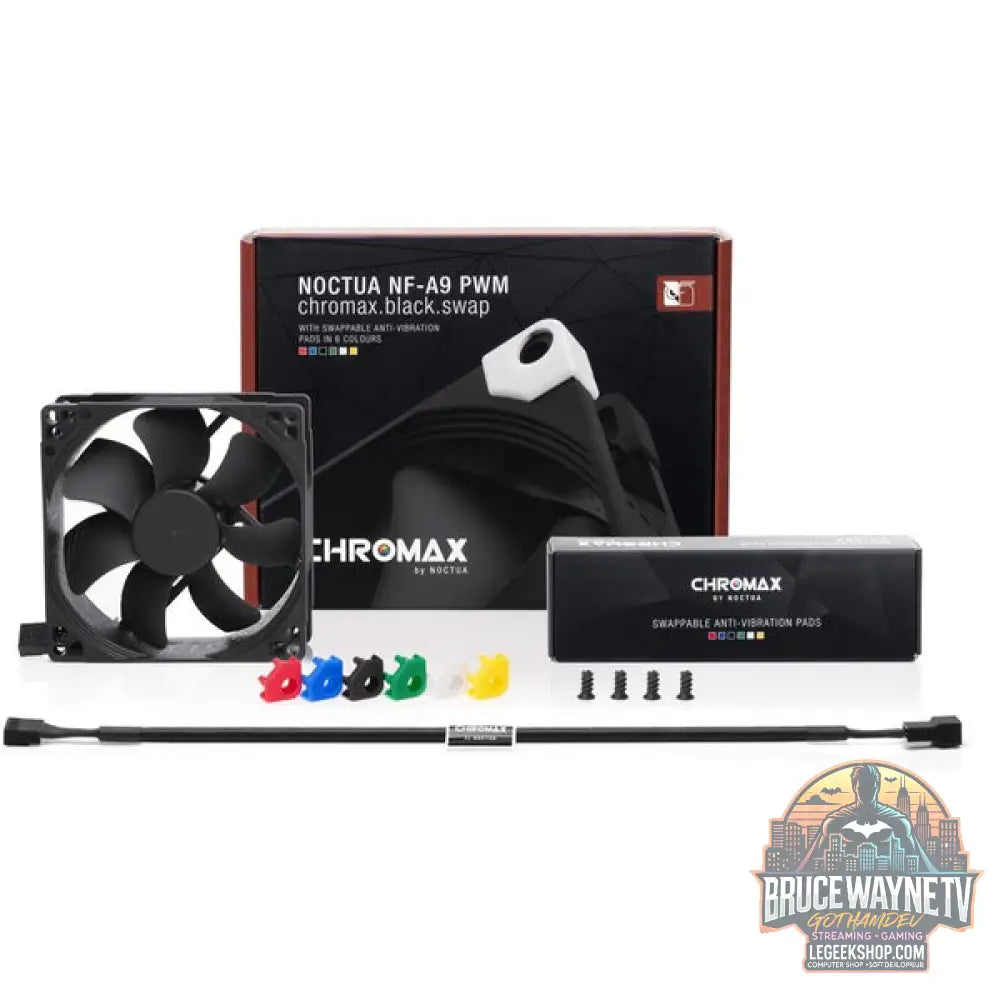 Noctua NF-A9 PWM chromax.black 92x92x25, Gehäuselüfter - Noctua - vue 3