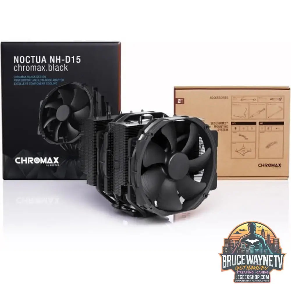 Noctua NH-D15 chromax.black, CPU-Kühler schwarz, 140 mm - Noctua - vue 7