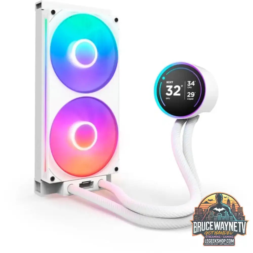 NZXT Kraken Elite 280 RGB 280 mm, Wasserkühlung weiß - NZXT - vue 2
