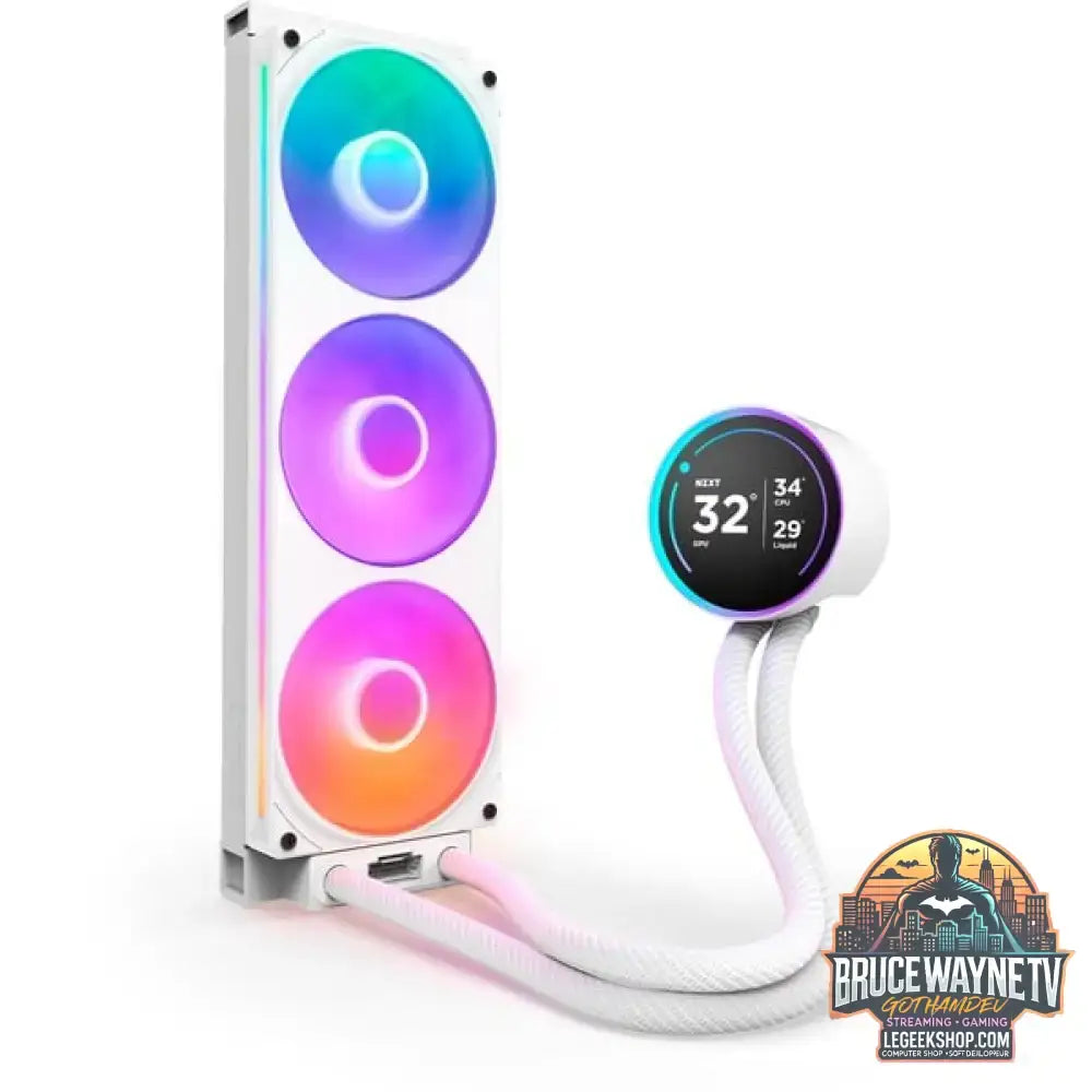 NZXT Kraken Elite 360 RGB 360 mm, Wasserkühlung weiß - NZXT - vue 2