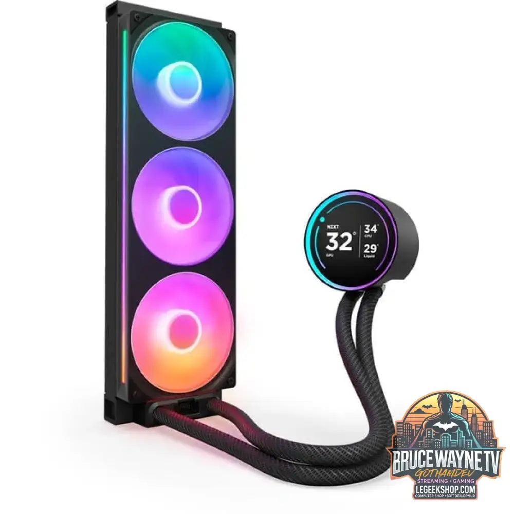 NZXT Kraken Elite 360 RGB 360 mm, Wasserkühlung schwarz - NZXT - vue 2