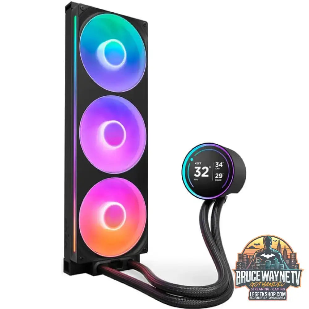 NZXT Kraken Elite 420 RGB 420 mm, Wasserkühlung schwarz - NZXT - vue 3