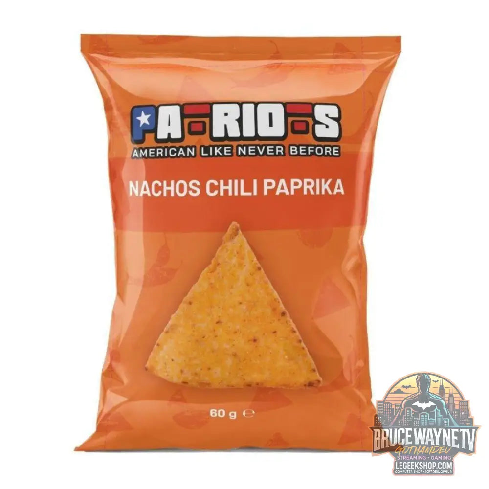 Patriots Nachos Chili Paprika nachos au paprika de 60g (paquet de 36) - Snacks & boissons importés