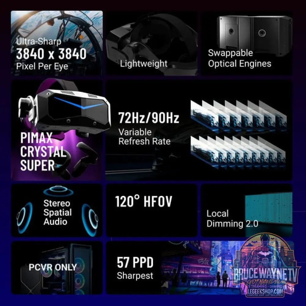 Pimax Crystal Super 57PPD, VR-Brille - Pimax - vue 2