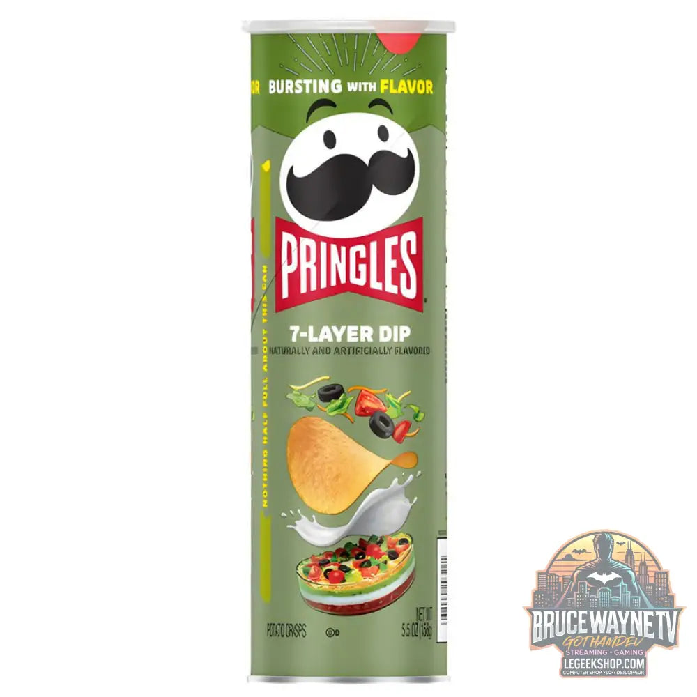 Pringles Dip 7 couches chips saveur sauce mexicaine de 158g (Paquet de 14) - Snacks & boissons importés