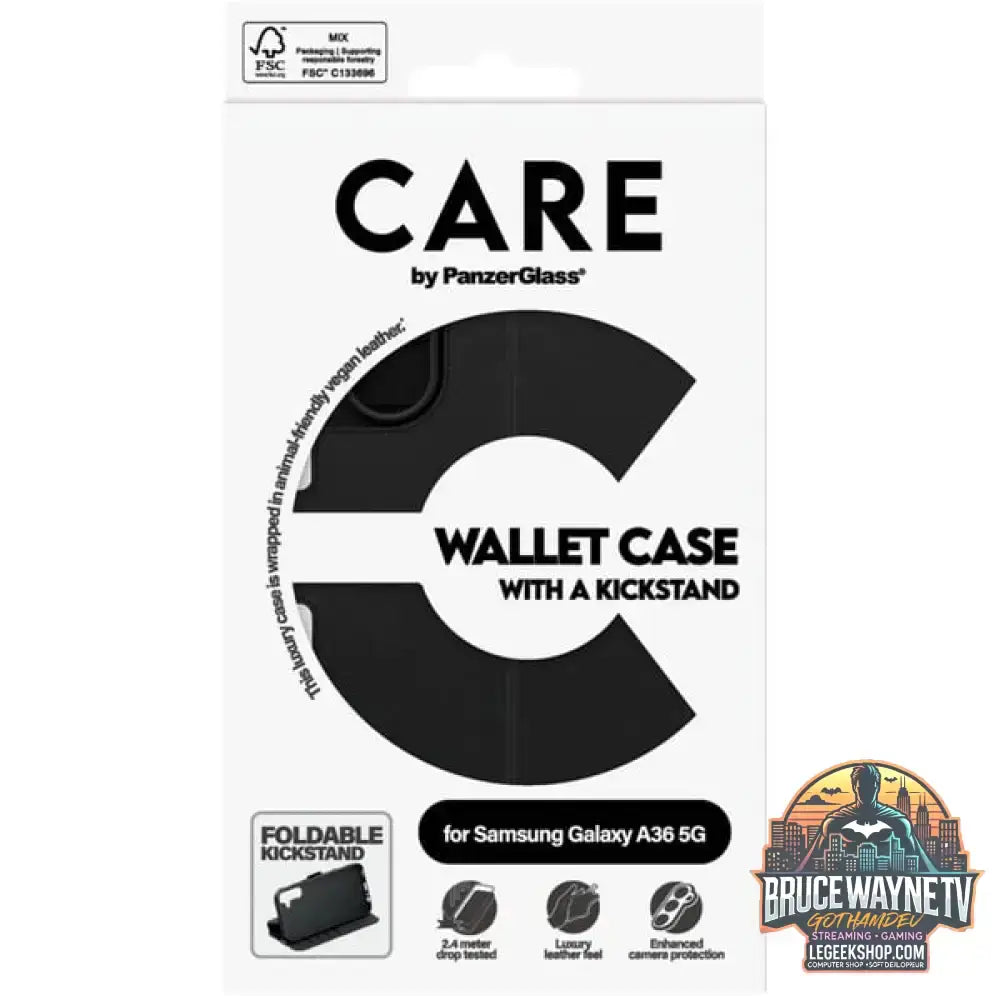 PanzerGlass Wallet Case mit Kickstand, Handyhülle schwarz, Samsung Galaxy A36 5G - PanzerGlass