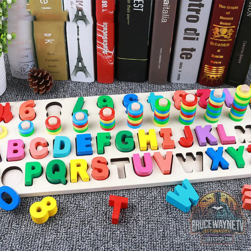 Puzzle 3D Alphabet Chiffres Bébé Éducatif Géométrique Coloré - Color bottom fishing / Q1pc - Jouets Bébé
