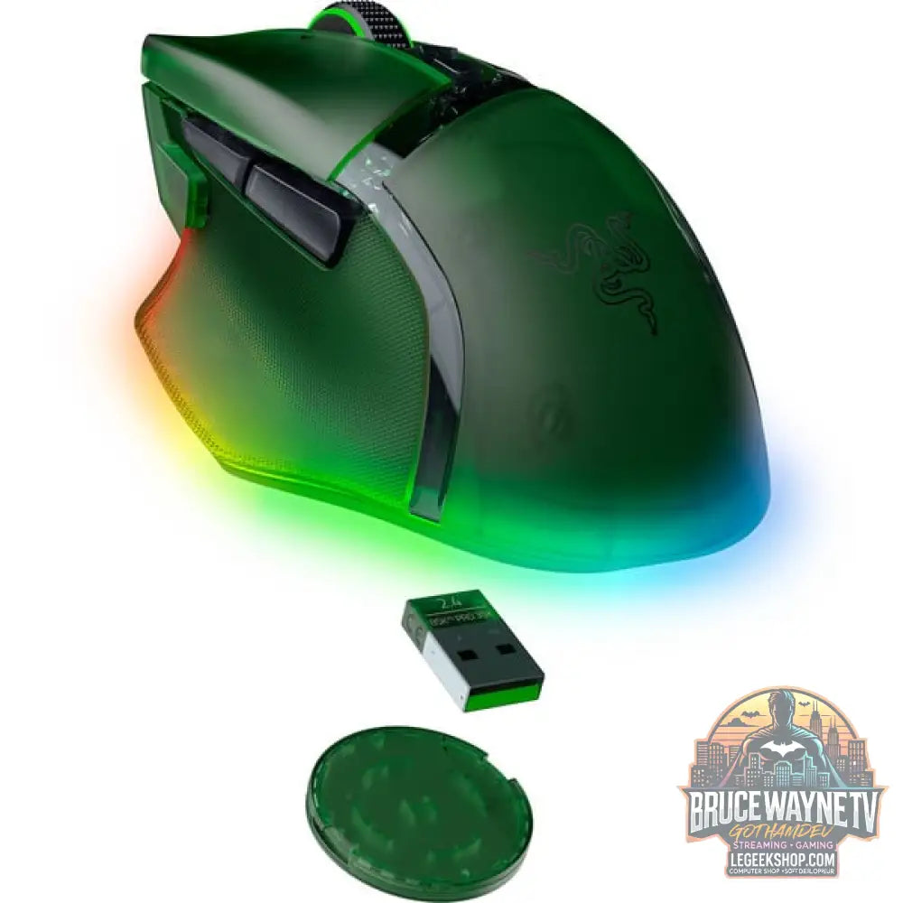 Razer Basilisk V3 Pro 35K - Phantom Green Edition, souris gaming - vue 4