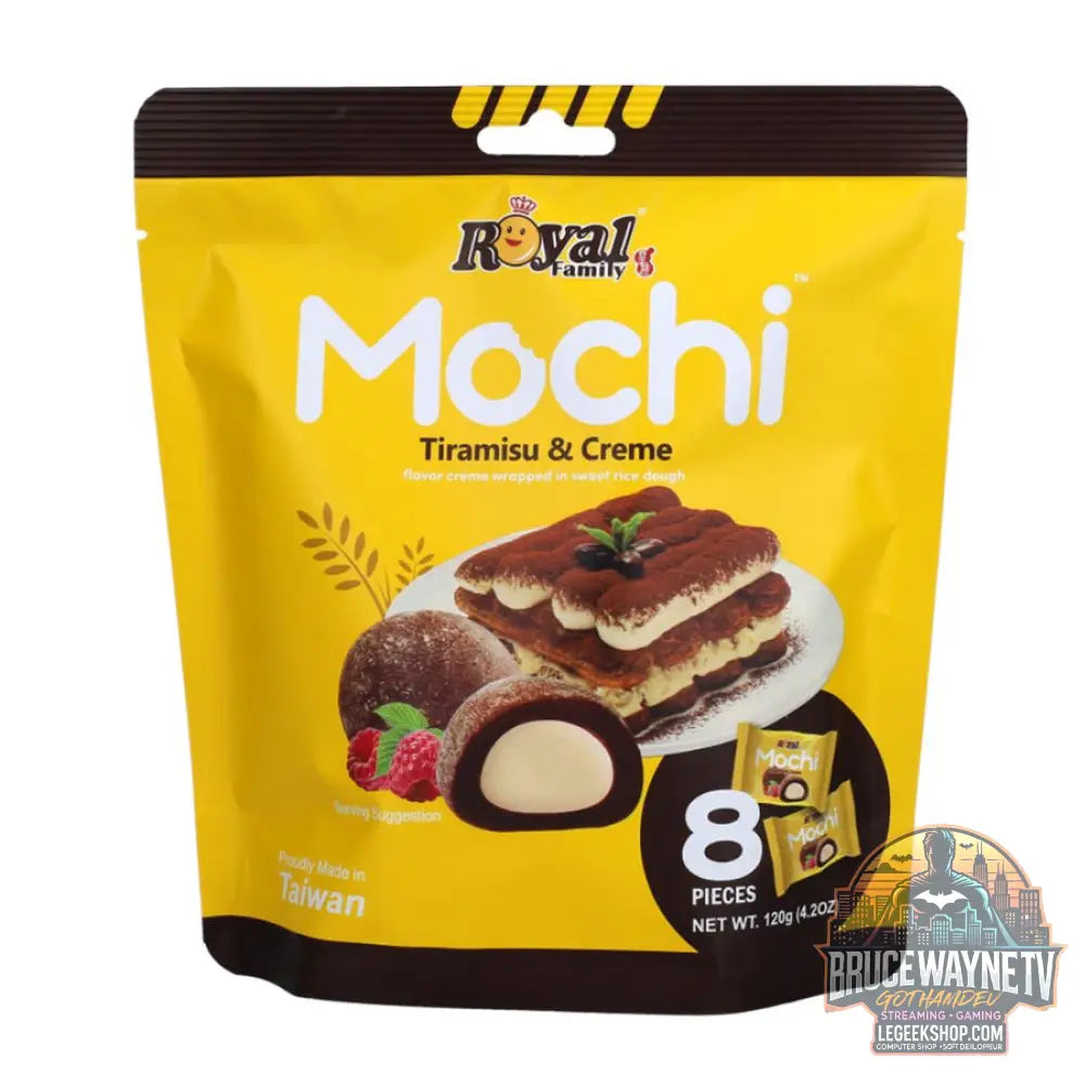 Royal Family Mochi Tiramisu & Crème mochi au goût de tiramisu de 120g (Pack de 12) - Snacks & boissons importés