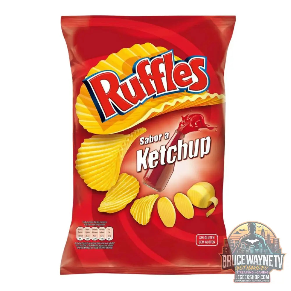 Ruffles Ketchup chips au goût de ketchup de 150g (Paquet de 19) - Snacks & boissons importés