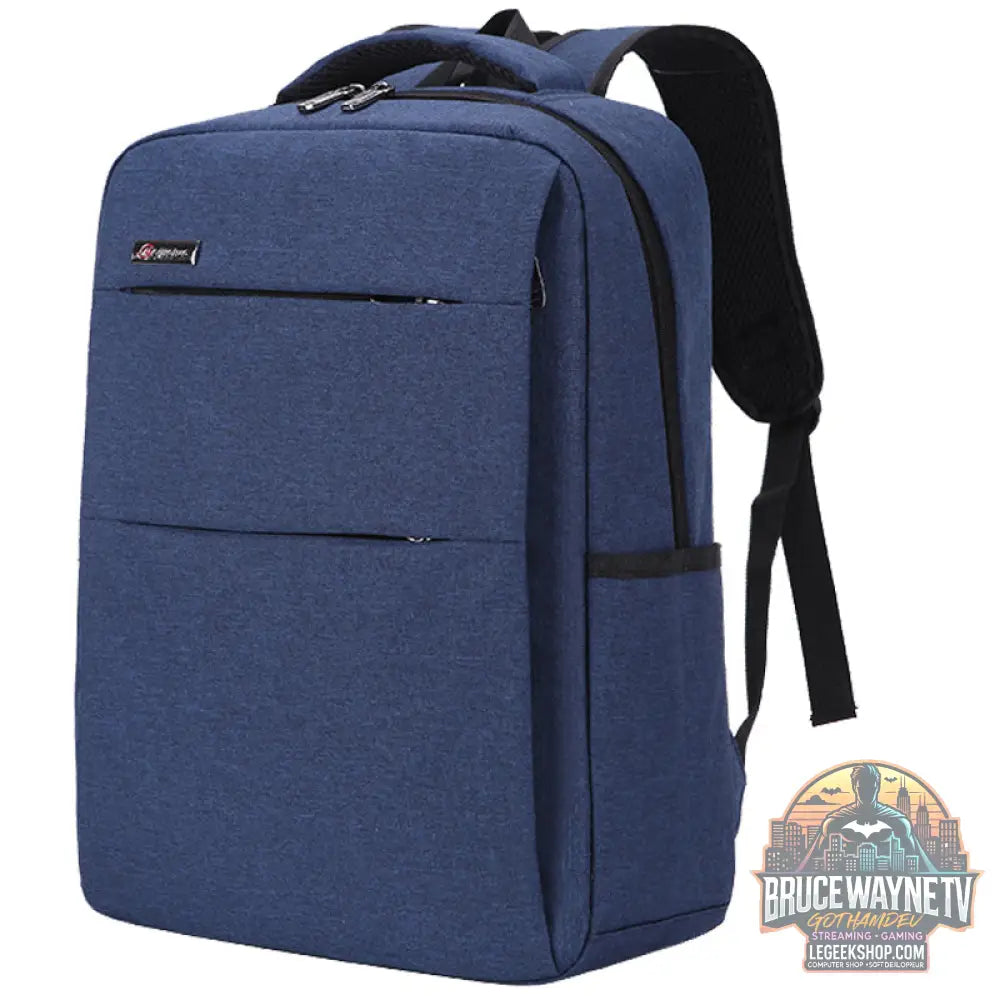 Sac Dos Ordinateur Portable Imperméable Antichoc USB - Blue / 15.6inch - Sac Ordinateur