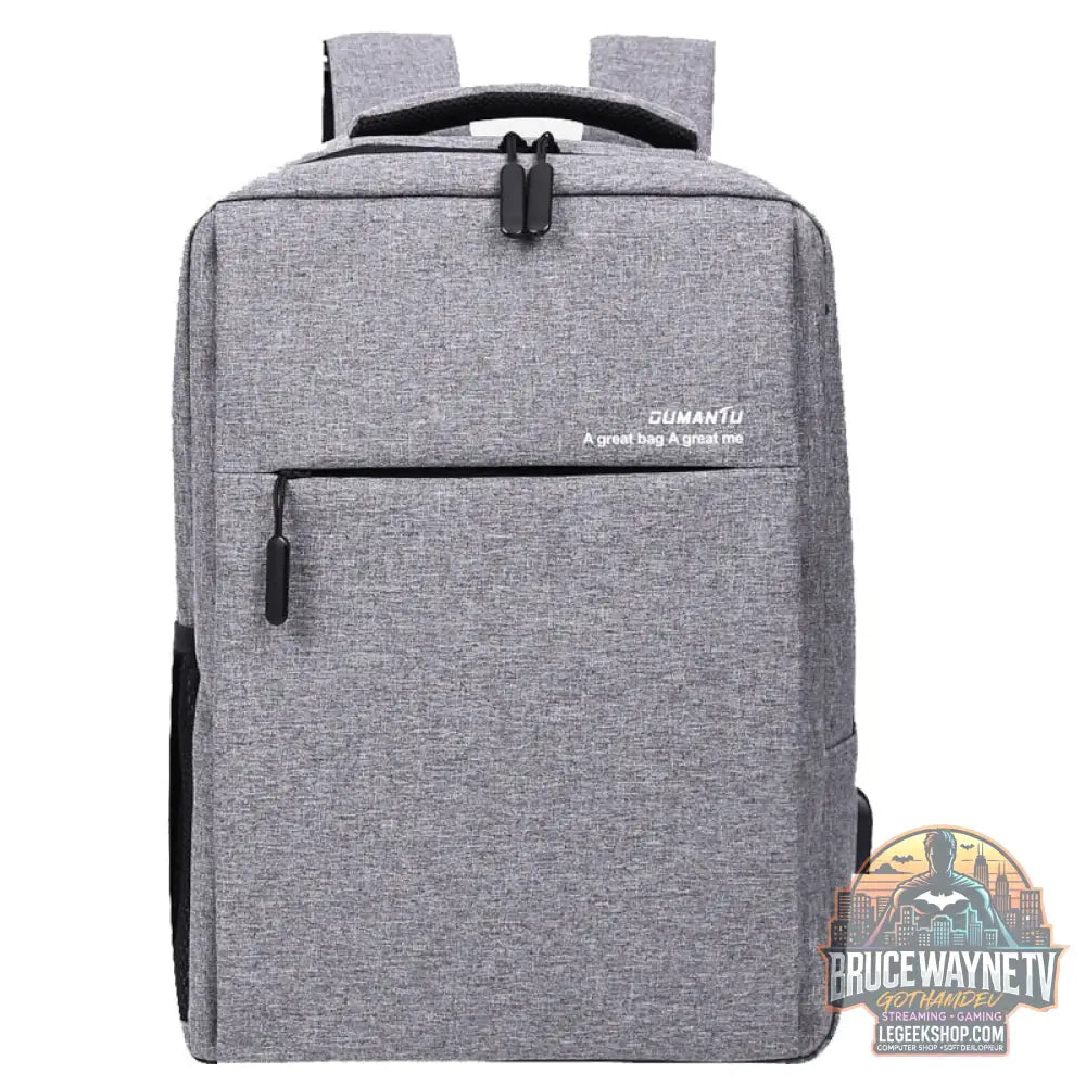 Sac Dos Ordinateur Portable Imperméable Antichoc USB - LGray / 15.6inch - Sac Ordinateur