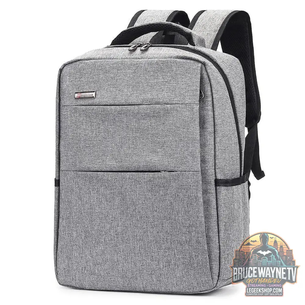 Sac Dos Ordinateur Portable Imperméable Antichoc USB - Light Gray / 15.6inch - Sac Ordinateur