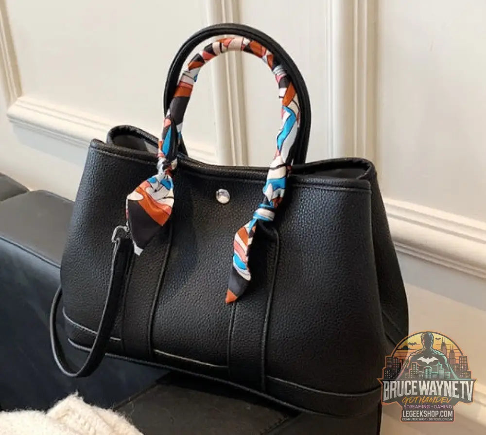 Sac Main Femme Foulard Bandoulière Crossbody Élégant - Black - Sac Femme