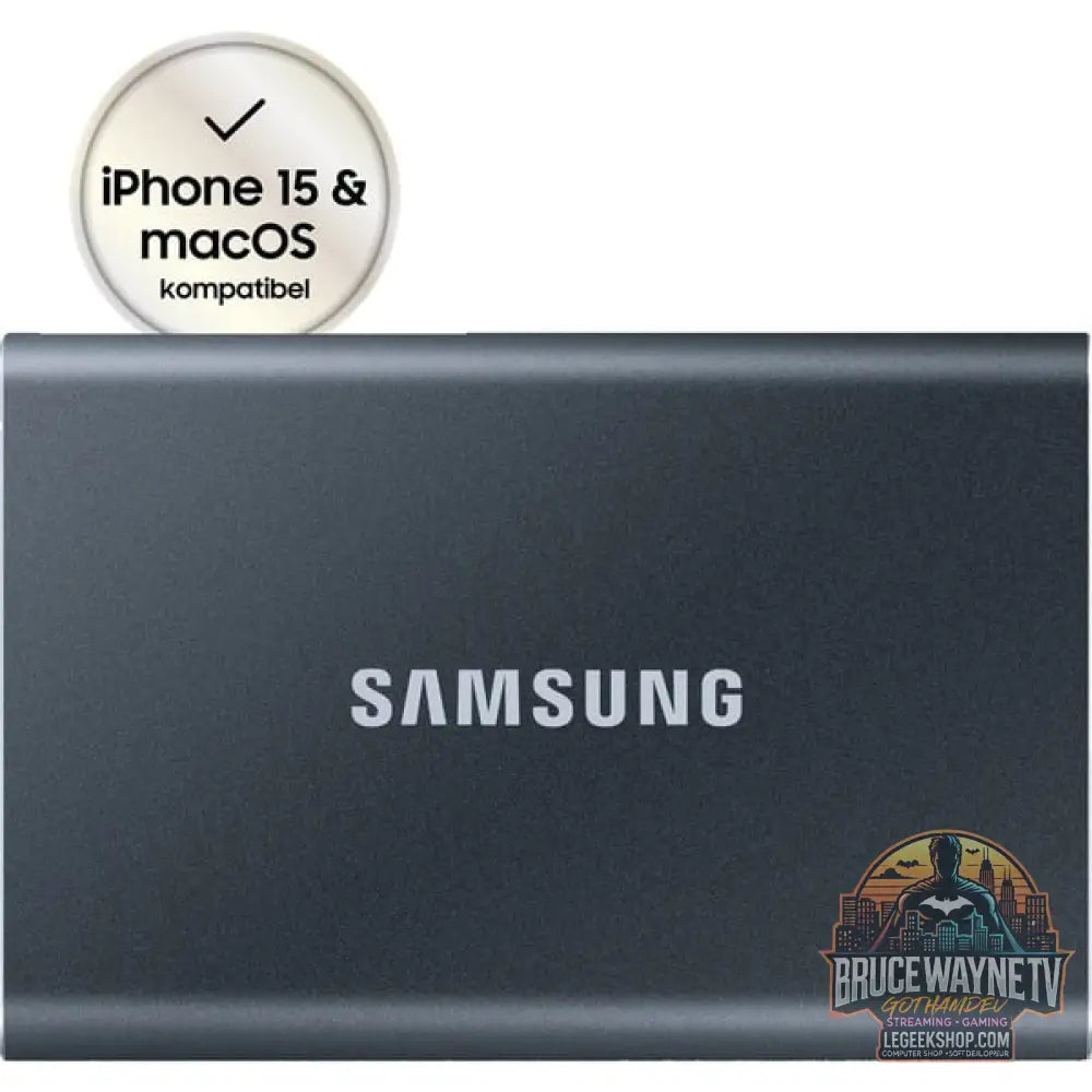 Samsung Portable SSD T7 1TB, Externe SSD gris, USB-C 3.2 Gen 2 (10 Gbit/s), extern - Samsung
