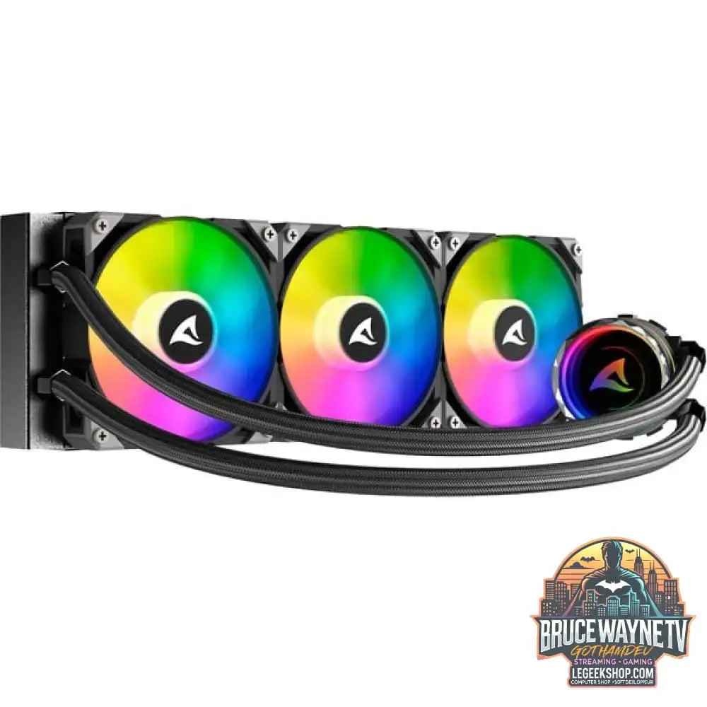 Sharkoon S90 RGB AIO 360mm, Wasserkühlung schwarz - Sharkoon - vue 6