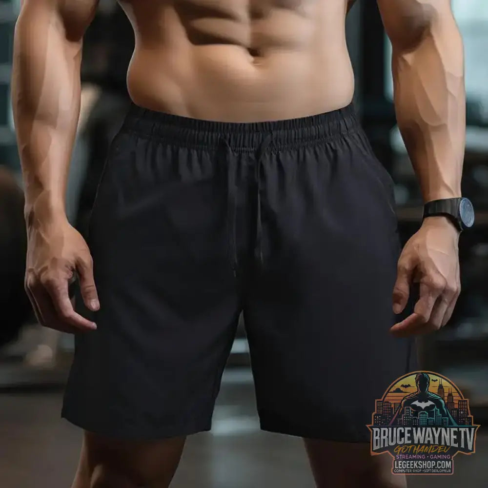 Shorts d’été pour hommes 1 pièce pour la gym le sport la course le fitness respirant séchage rapide avec cordon