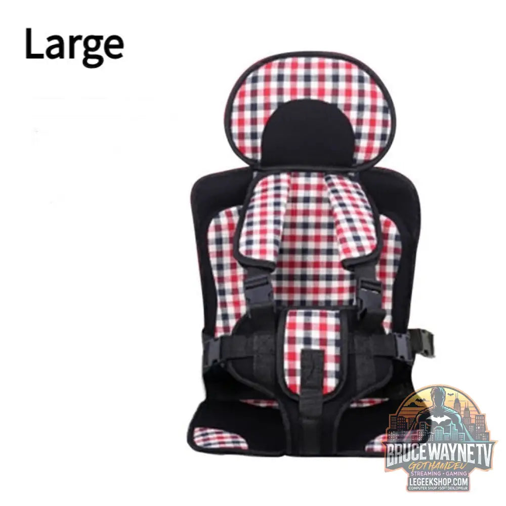 Siège Sécurité Bébé Portable Voiture Poussette Rembourré Confort - Red lattice large - siège Bébé
