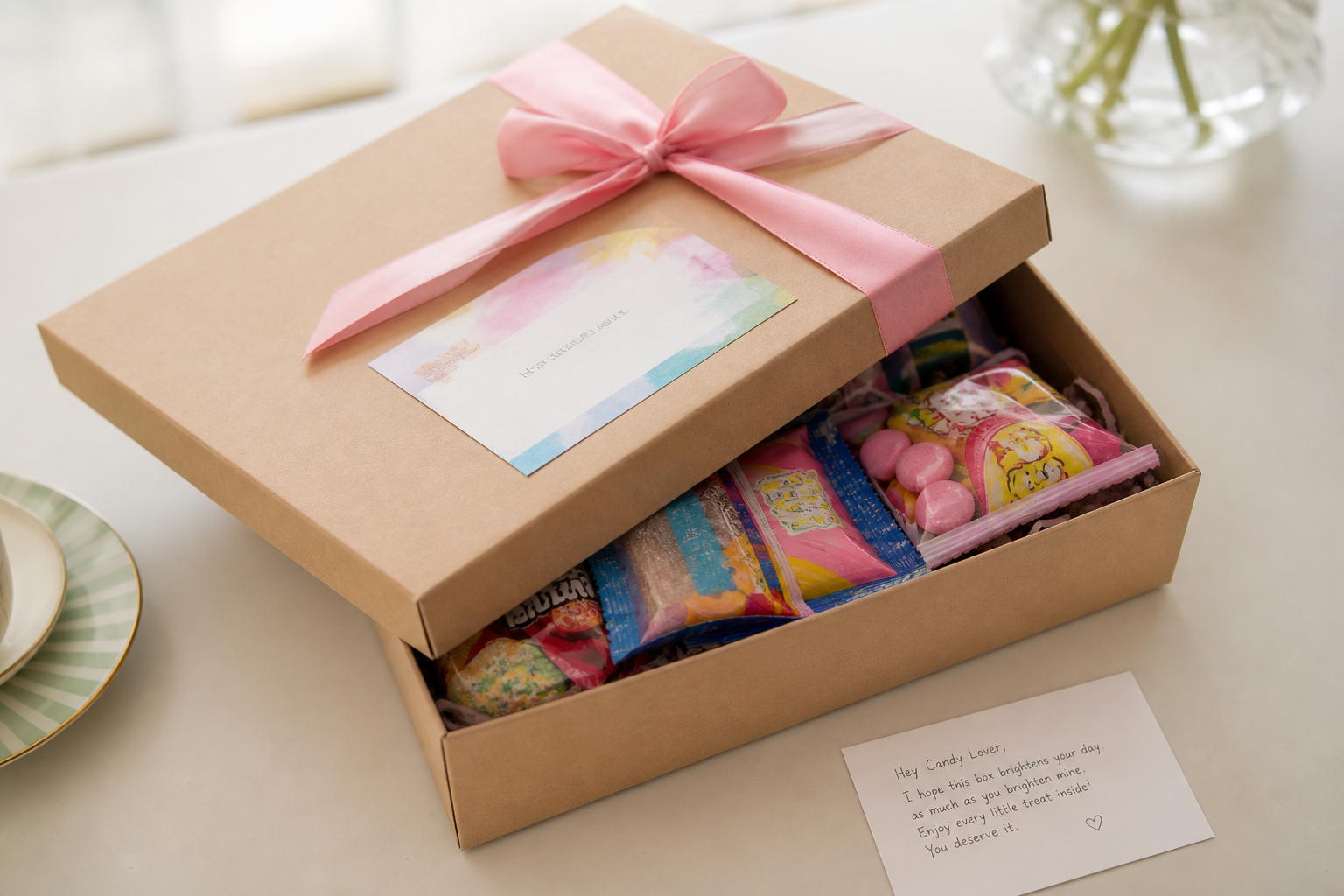 Snack Box prête à offrir avec ruban