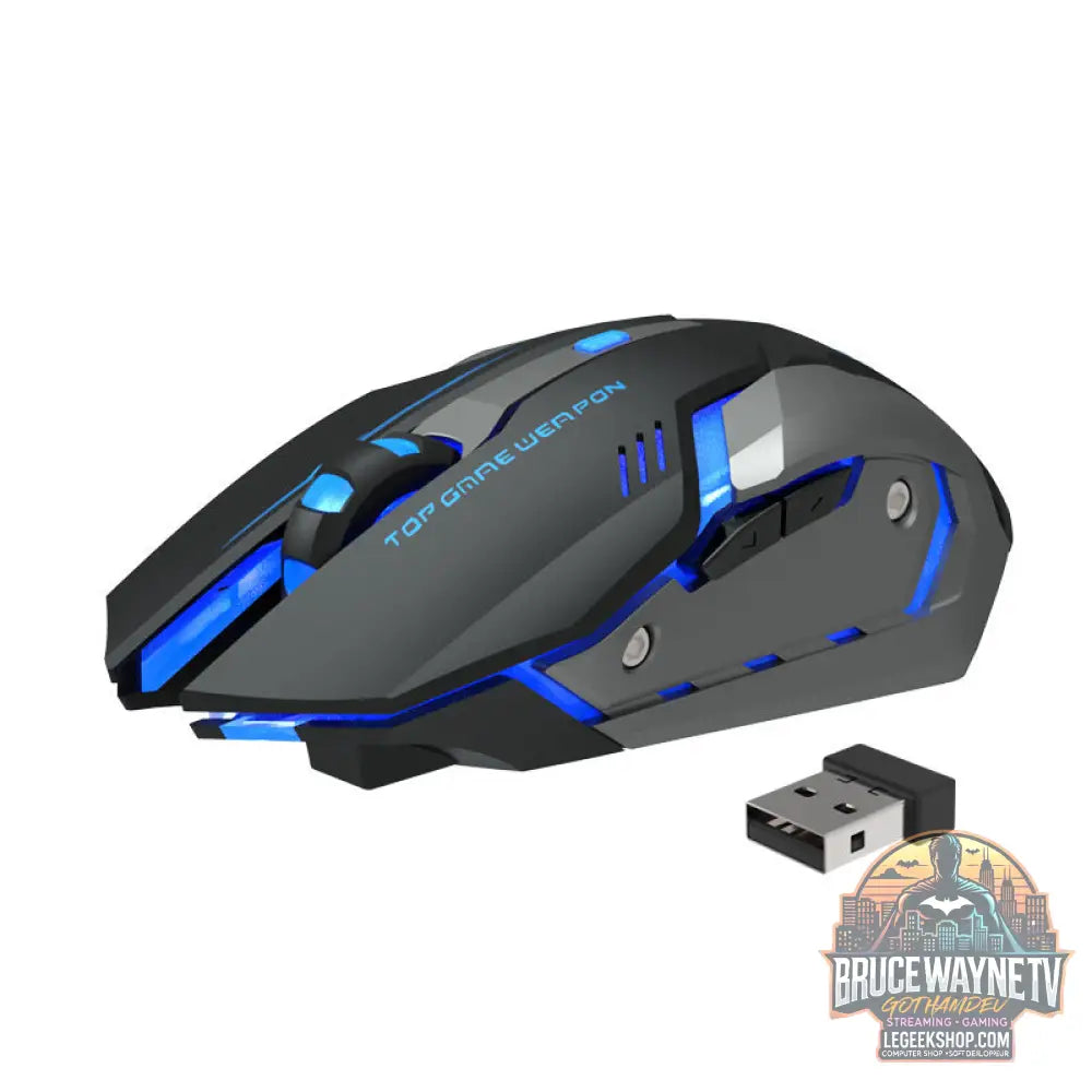 Souris Gaming Sans Fil Rechargeable Silencieuse RGB - Black - Souris Gaming