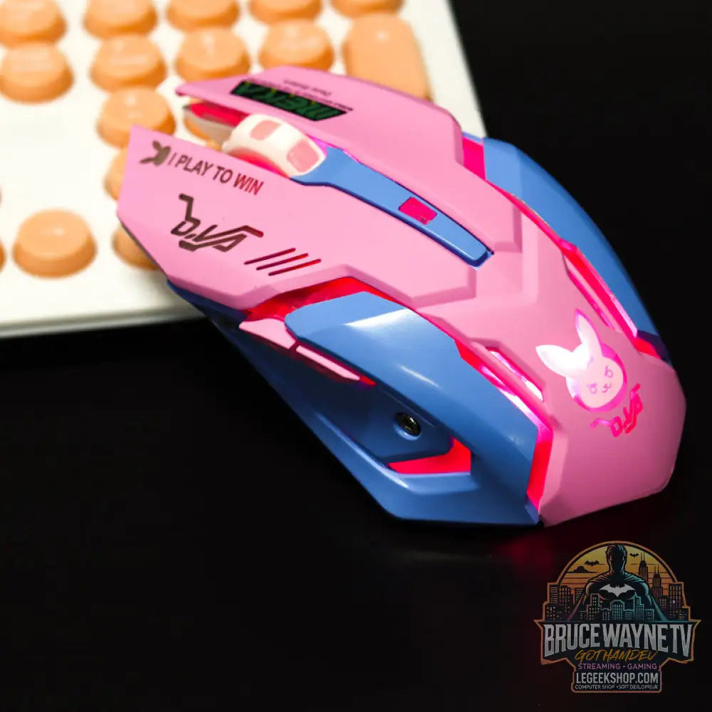 Souris Gaming Sans Fil Silencieuse 6 Boutons 2400 DPI - Pink - Souris Gaming