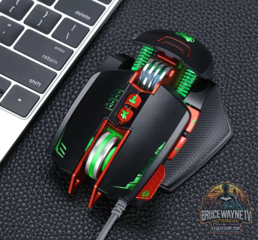 Souris Gaming Thunder Wolf V9 RGB DPI Réglable Pro - Black - Souris Gaming