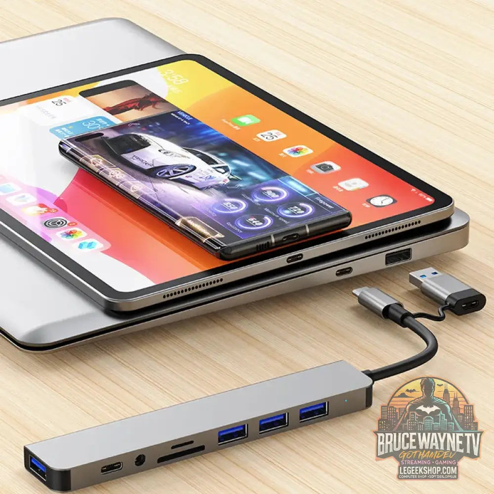 Station d’Accueil HUB USB + Type C 8 en 2 - 8 IN 2 - Hub USB