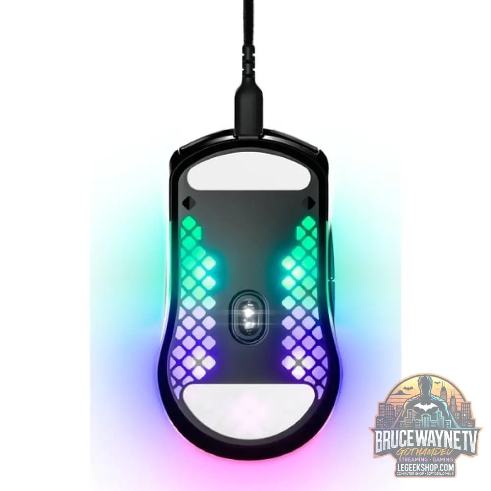 SteelSeries Aerox 3 Onyx 2022, souris gaming - vue 3