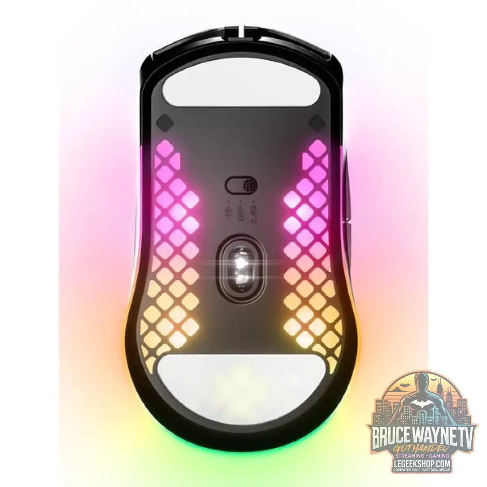 SteelSeries Aerox 3 Wireless Onyx 2022, souris gaming - vue 3