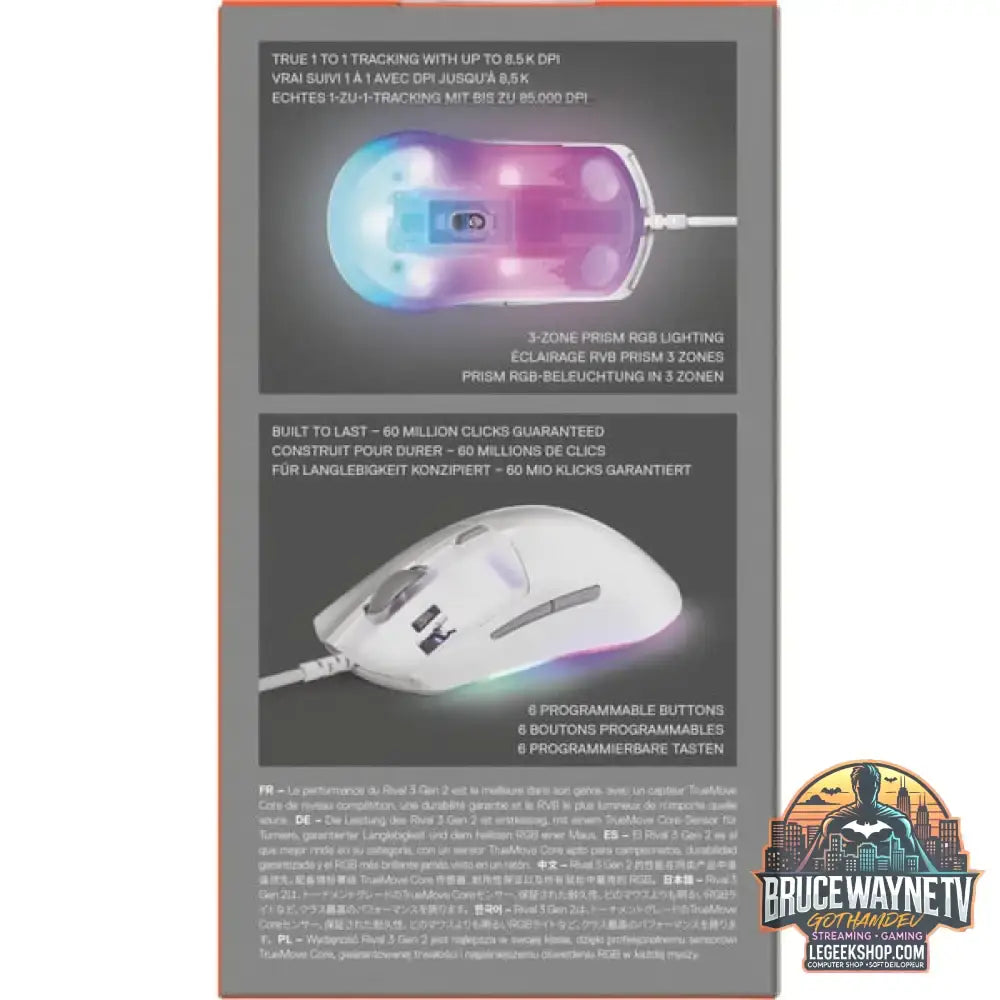 SteelSeries Rival 3 Gen 2, souris gaming - vue 9