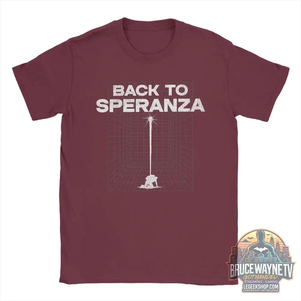 T-Shirt Arc Raiders Retour à Speranza Gaming Unisexe Coton - Bourgogne / L’ - T-Shirt