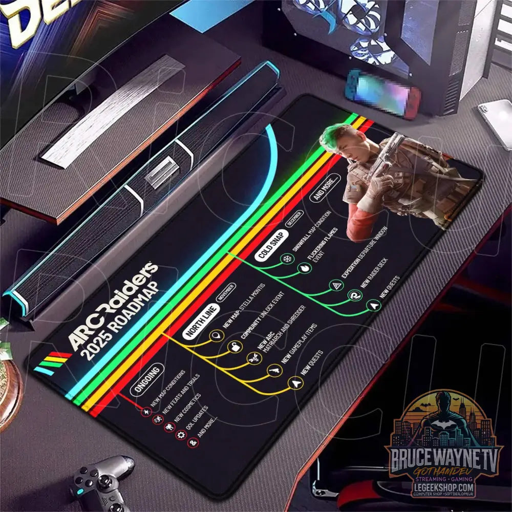 Tapis de Souris Arc Raiders HD XXL 80x40cm Gaming Antidérapant - Tapis de Souris