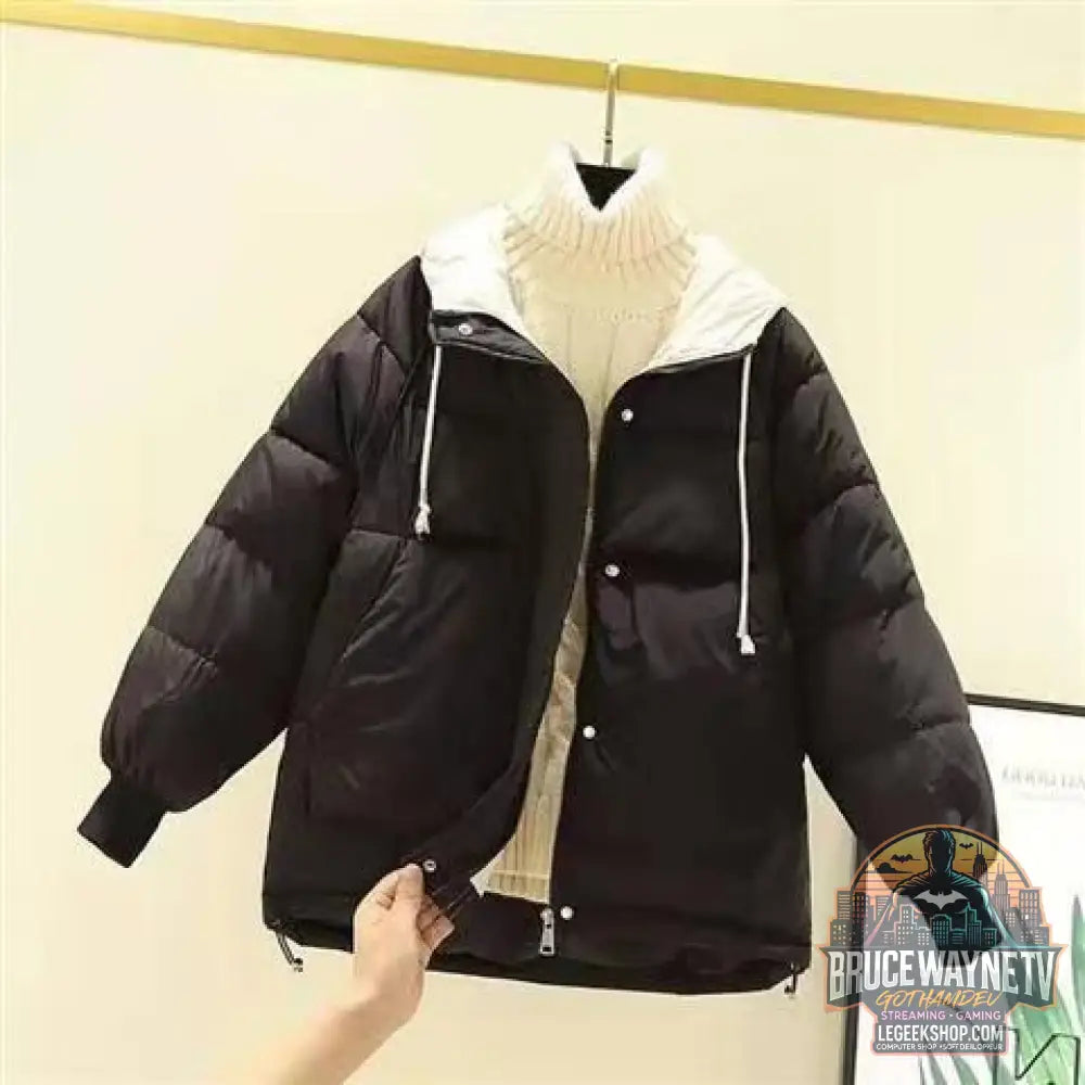 Veste Courte Femme Hiver Rembourrée Coton Style Étudiant - Veste Femme