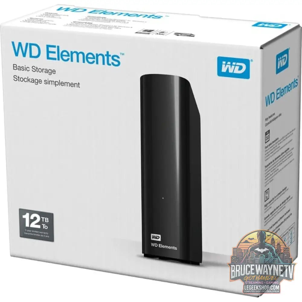 WD Elements Desktop 12 TB, Externe Festplatte noir, Micro-USB-B 3.2 Gen 1 (5 Gbit/s) - WD - vue 6