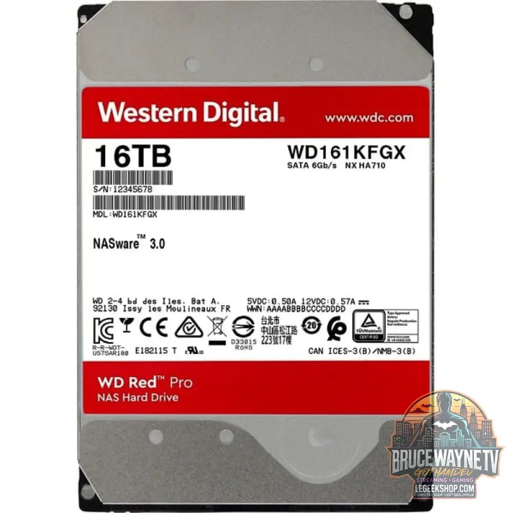 WD Red Pro 16 TB, Festplatte SATA 6 Gb/s, 3,5" - WD