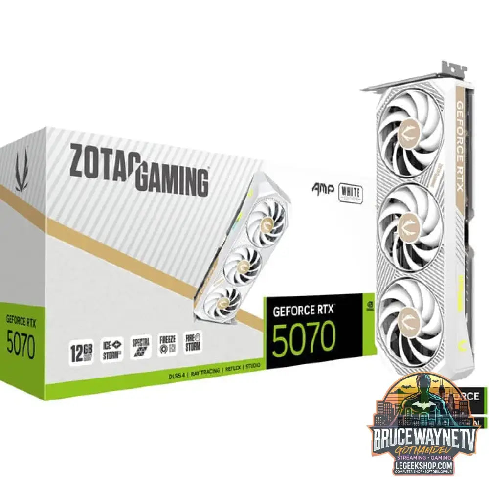 ZOTAC GeForce RTX 5070 AMP WHITE Edition, carte graphique - ZOTAC