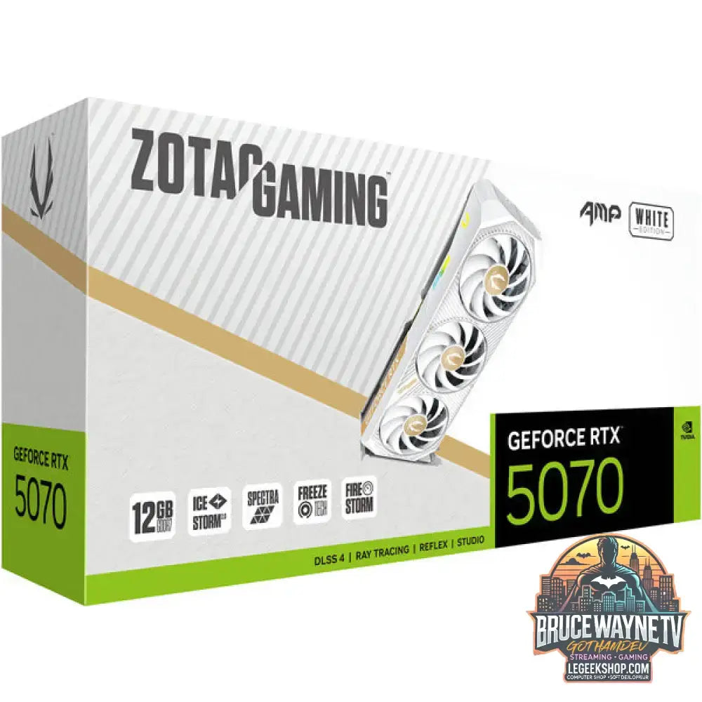 ZOTAC GeForce RTX 5070 AMP WHITE Edition, carte graphique - ZOTAC - vue 8