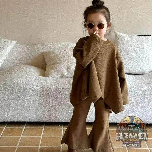 Guide d'achat : 🧒 Ensemble Haut Cape & Pantalon Fille – Élégance Automnale 2 pièces
