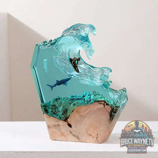 Guide d'achat : Veilleuse Résine Fond Marin LED - Cube Époxy Requin Tortue Plongeur - Base Bois USB - Déco Bureau